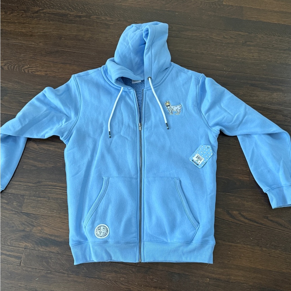 Men's Sky Blue Zip-Up Hoodie